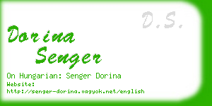 dorina senger business card